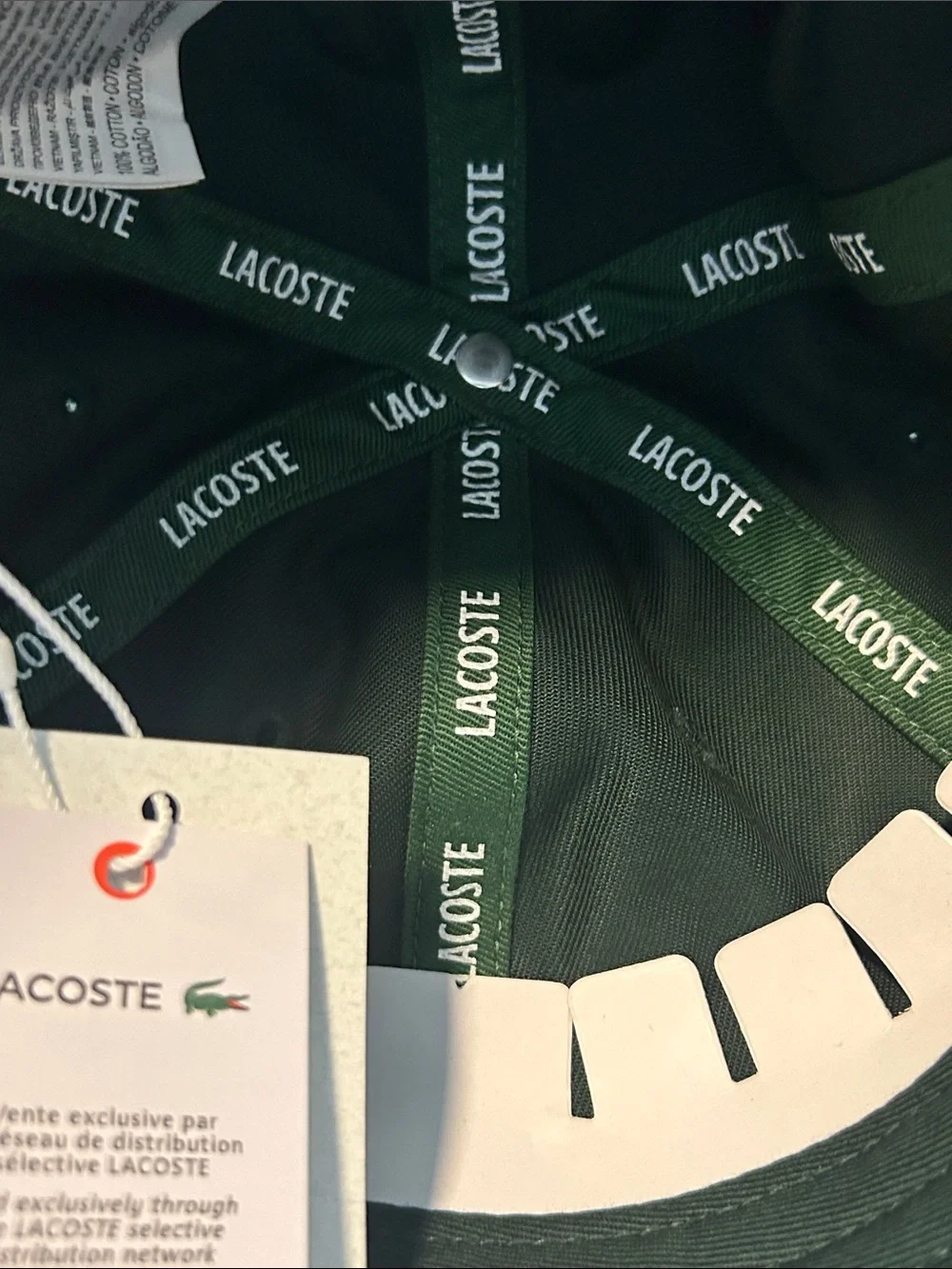 Lacoste Dark Green Crocodile Patch Kids Baseball Hat 50% OFF SEND OFFER